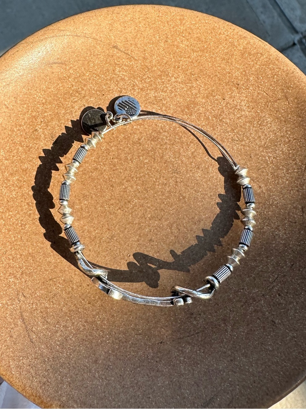 Alex and Ani Silver Anchor Hook Expandable Bracelet - Picture 3 of 3